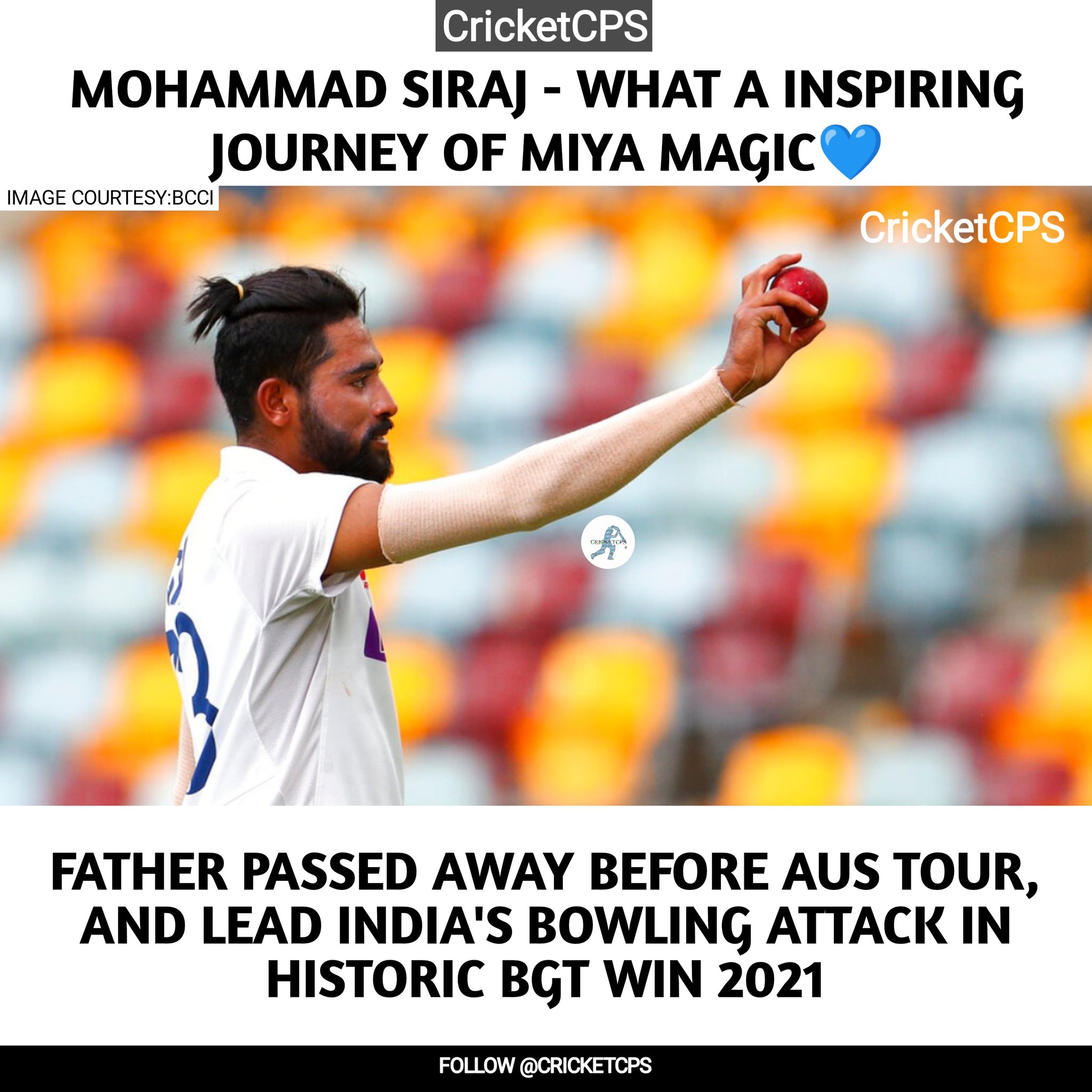 ऑस्ट्रेलिया दौरे पर पिता के निधन की ख़बर के बाद अक्सर रोता था: मोहम्मद सिराज