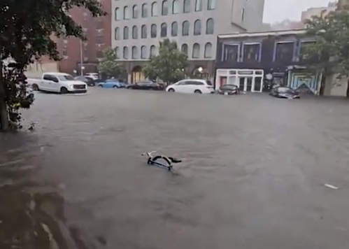 बाढ़ के कारण न्यूयॉर्क में आपातकाल की घोषणा