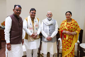 राजस्थान के मुख्यमंत्री भजनलाल ने दोनों उपमुख्यमंत्रियों के साथ पीएम मोदी और अमित शाह से की मुलाकात 