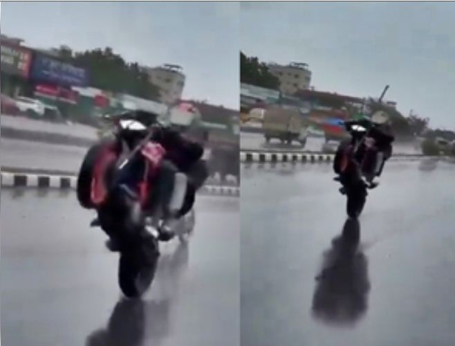 हैदराबाद : रील बनाने के लिए बाइक पर स्टंट करते समय युवक की मौत 