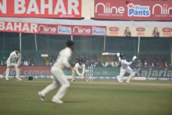 भारत बनाम न्यूजीलैंड दूसरा टेस्ट : लंच ब्रेक तक दूसरे दिन भारत ने 6 विकेट खोकर 285 रन बनाए