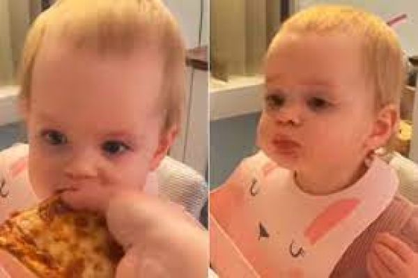 छोटी बच्ची ने पहली बार खाया पिज्जा, सोशल मीडिया पर वायरल हो गया मासूम का रिएक्शन!