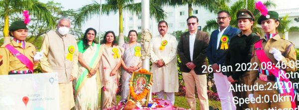 कलिंगा विवि ने धूमधाम से मनाया गणतंत्र दिवस