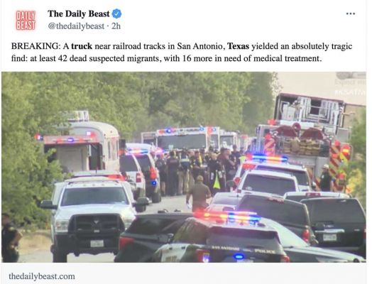 अमेरिका: टेक्सस में ट्रक के भीतर मिलीं 46 लोगों की लाशें