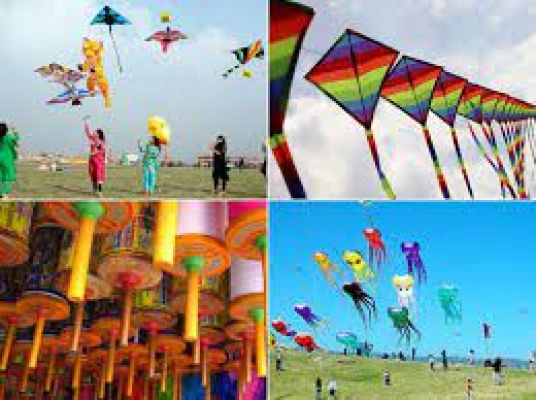 मकर संक्रांति पर रंग बिरंगी पतंगों से ढका जयपुर का आसमान