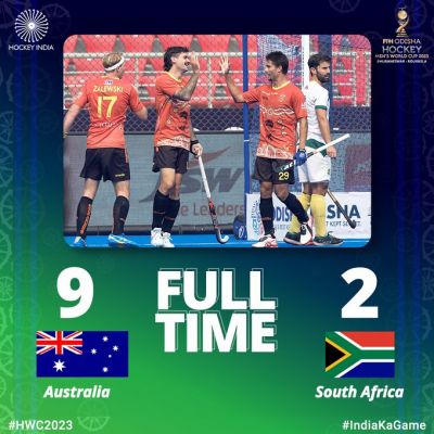 विश्व कप हॉकी: ऑस्ट्रेलिया ने दक्षिण अफ्रीका को 9-2 से रौंदा, क्वार्टर फाइनल में जगह बनाई