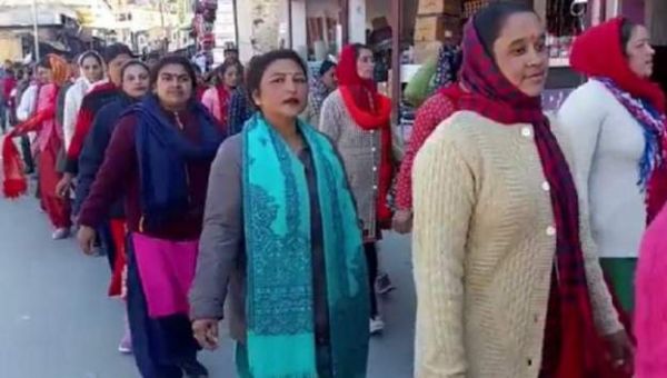उत्तराखंड के जोशीमठ में निकाली गई जन आक्रोश रैली