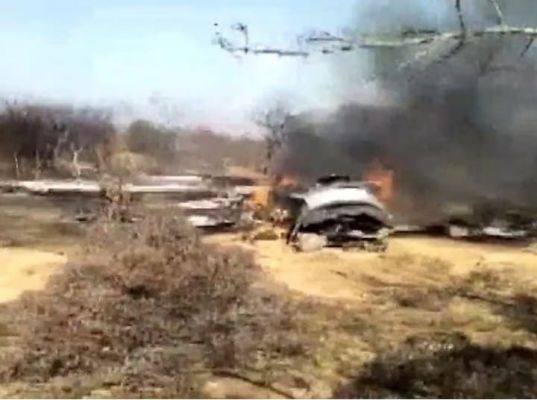 मध्य प्रदेश के मुरैना में वायुसेना के दो लड़ाकू विमान दुर्घटनाग्रस्त