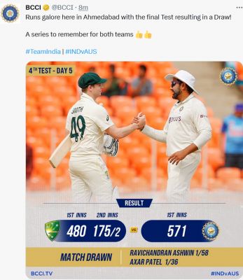 आख़िरी टेस्ट ड्रॉ, भारत ने 2-1 से जीती सिरीज़