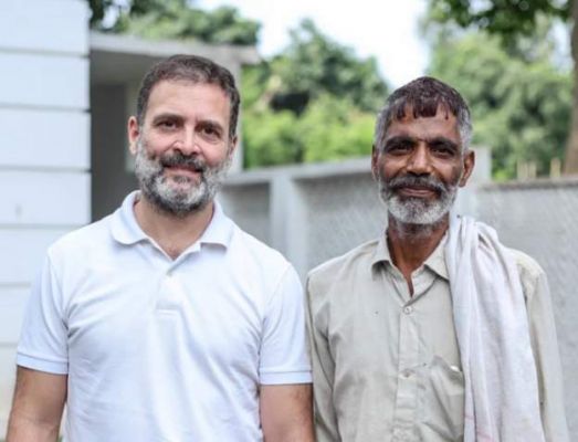 राहुल गांधी से मिले रामेश्वर, मंडी से टमाटर न खरीद पाने का वीडियो हुआ था वायरल