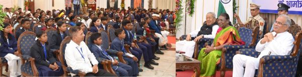 राष्ट्रपति मुर्मु ने विशेष संरक्षित जनजातियों के विद्यार्थियों और सदस्यों से मुलाकात की