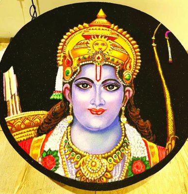 सुषमा की रंगोली ने प्रभु श्रीराम को लाया मेट्रो हाईट्स