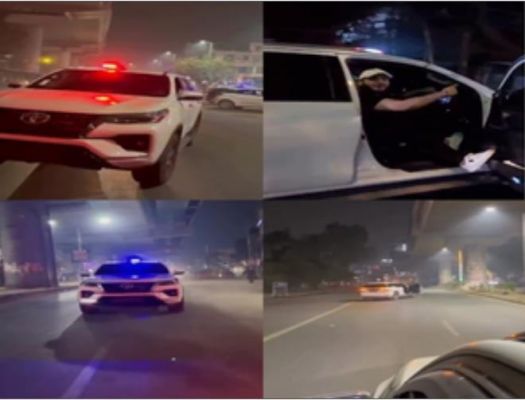 दिल्ली में खतरनाक स्टंट, पुलिस ने जब्त की एसयूवी, ड्राइवर फरार