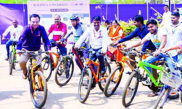 कलिंगा विश्वविद्यालय ने मिशन लाइफ के तहत अखिल भारतीय साइक्लिंग टूर का स्वागत किया