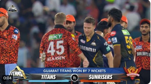 गुजरात टाइटंस ने सनराइजर्स हैदराबाद को सात विकेट से हराया