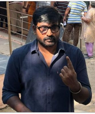 तमिल सिनेमा स्‍टार विजय सेतुपति ने किया मतदान