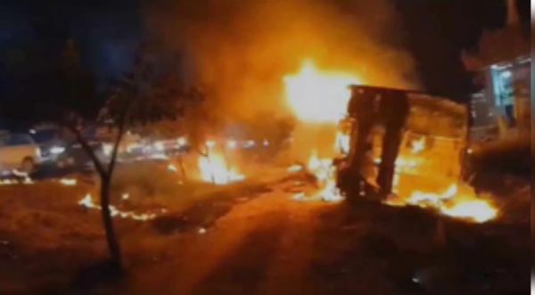 आंध्र प्रदेश : बस में आग लगने से छह की जलकर मौत