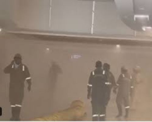 नोएडा के लाजिक्स मॉल में लगी आग