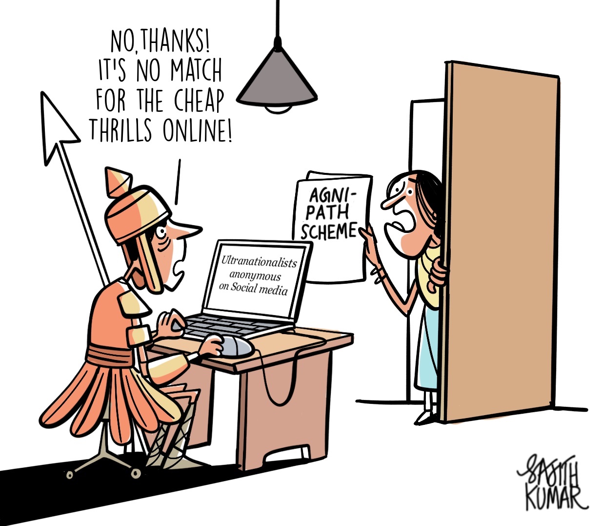 सजीत कुमार का कार्टून, डेक्कन हेराल्ड