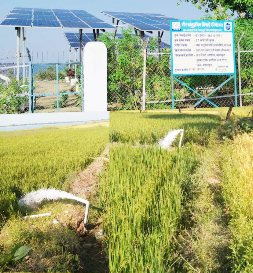 सौर सिंचाई से बदली अछोला के किसानों की बदली तकदीर: क्रेडा के सहयोग से मिला सौर सामुदायिक सिंचाई योजना का लाभ