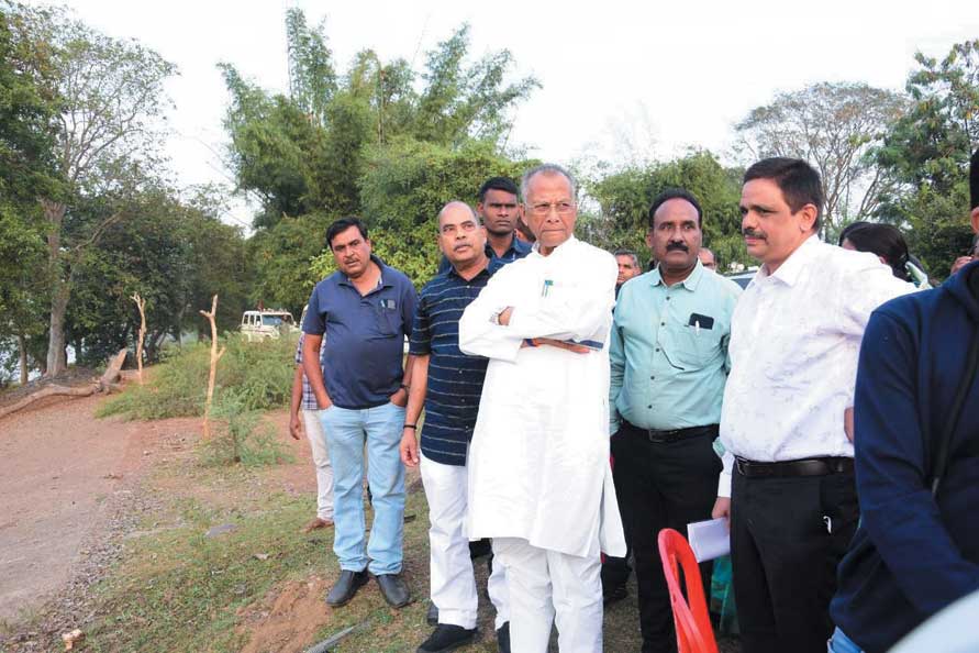 रूदा एनीकट का पीडब्ल्यूडी मंत्री ने किया भूमिपूजन, 250 हेक्टेयर भूमि में हो सकेगी सिंचाई