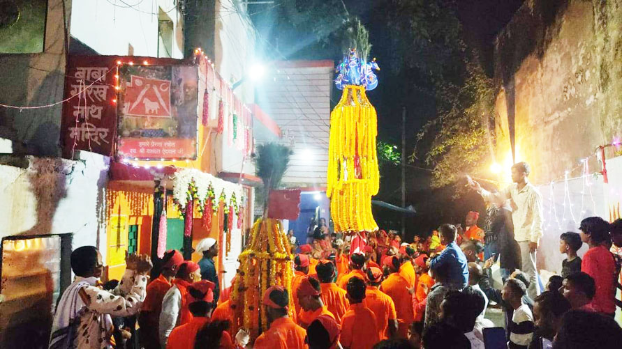 भोजली महोत्सव: रात को निकली भगवान जाहरवीर गोगा की शोभायात्रा