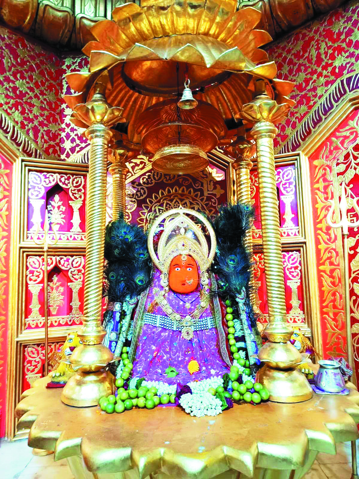 नागपुर के चांडक परिवार ने मां बम्लेश्वरी को भेंट किया आधा किलो सोने का मुकुट