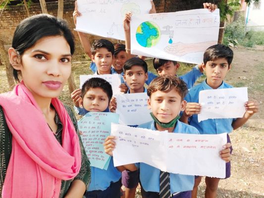 स्कूली बच्चों ने दिया जल संरक्षण का संदेश