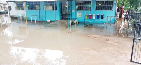 बारिश में पशु चिकित्सालय परिसर में 3 से 4 फीट पानी