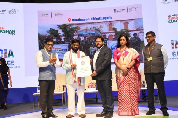 इंडियन स्वच्छता लीग में कोण्डागांव नगर को मिला पुरस्कार