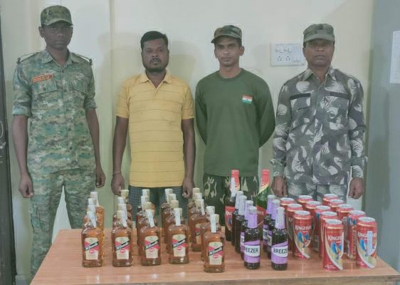 दुकान में ओडिशा की शराब जब्त, 1 आरोपी गिरफ्तार 