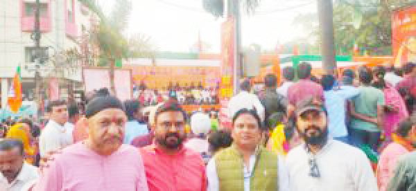 राजहरा भाजपा मंडल अध्यक्ष राकेश द्विवेदी की अगुवाई में सैकड़ों हुंकार रैली में हुए शामिल