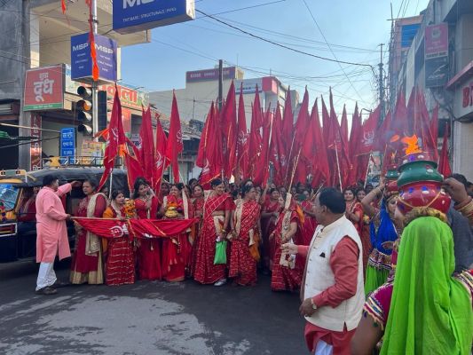 दादी रानी सती मंदिर का तीन दिनी वार्षिकोत्सव, निकाली शोभायात्रा