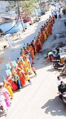 सकल जैन समाज द्वारा भारत बंद के समर्थन में नगर के प्रतिष्ठान रहे पूर्णत: बंद, निकला मौन जुलूस