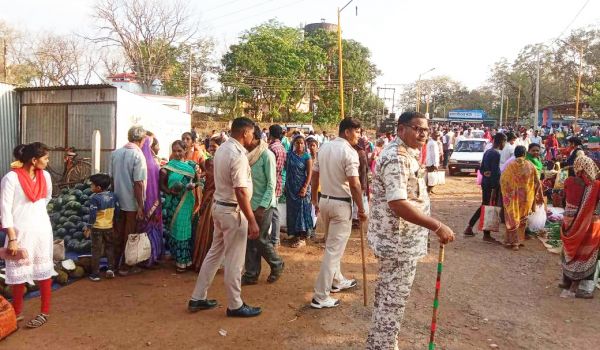 नवरात्र में सुरक्षा को लेकर पुलिस की चहलकदमी सडक़ व बाजारों में बढ़ी