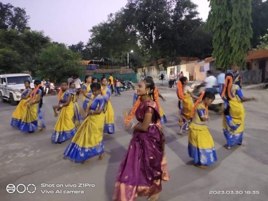 श्रीसीताराम कल्याण महोत्सव, शोभायात्रा में कांतारा शैली व कोलाटम का प्रदर्शन