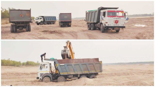 रेत घाट बंद होने पर भी अवैध खुदाई-परिवहन