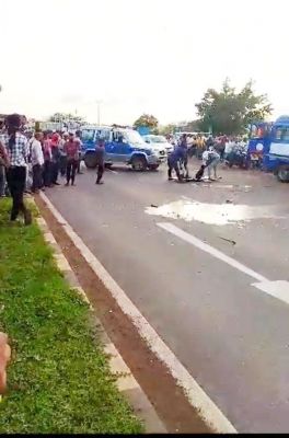 इंदावानी चौराहे पर कार की ठोकर से मोपेड सवार युवक की मौत