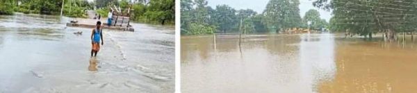 100 से अधिक गांव बाढ़ प्रभावित, 70 से अधिक घरों को नुकसान 