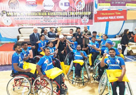व्हीलचेयर बास्केटबॉल स्पर्धा में महाराष्ट्र विजेता