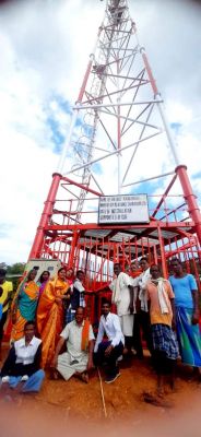 संवेदनशील क्षेत्र में मोबाइल टावर लगने से ग्रामीणों में खुशी 