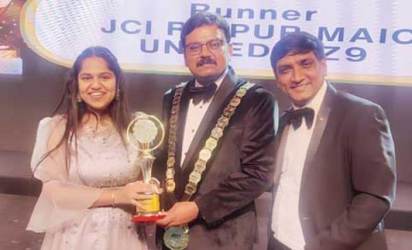 जेसीआई रायपुर मैक यूनाइटेड को नेटकॉन 23 में राष्ट्रीय पुरस्कार
