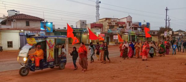 कुहकुहा में विकसित भारत संकल्प यात्रा का शिविर