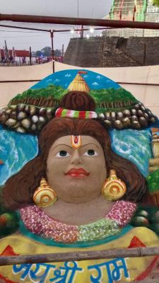 सैंड आर्ट से भगवान श्रीराम की प्रतिकृति 