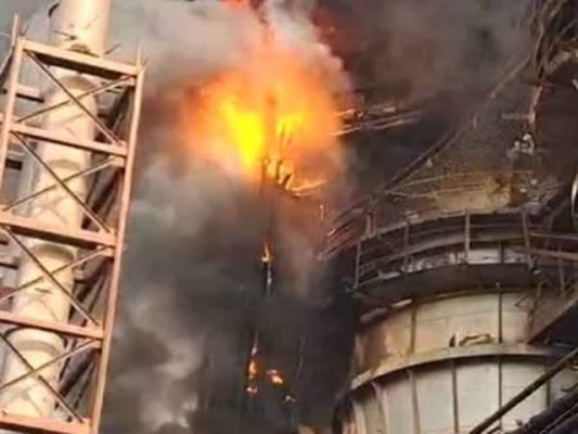 बीएसपी के अमोनिया स्ट्रिपिंग टावर में आग, काबू में