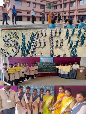 पार्वती इंस्टीट्यूट के विद्यार्थियों ने किया मतदाताओं को जागरूक 