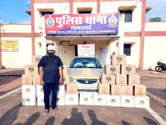 शराब पंजाब की, स्टॉक दुर्ग में, बेचता था रायपुर में, 32 पेटी के साथ गिरफ्तार
