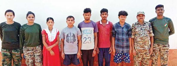 अरनपुर से 5 नक्सली गिरफ्तार