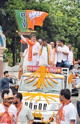 भाजपा प्रदेश अध्यक्ष ओडिशा में चुनावी दौरे पर, रोड शो