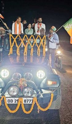 भाजपा राष्ट्रीय उपाध्यक्ष व ओडिशा प्रभारी लता उसेंडी का कटक-भुवनेश्वर में रोड शो